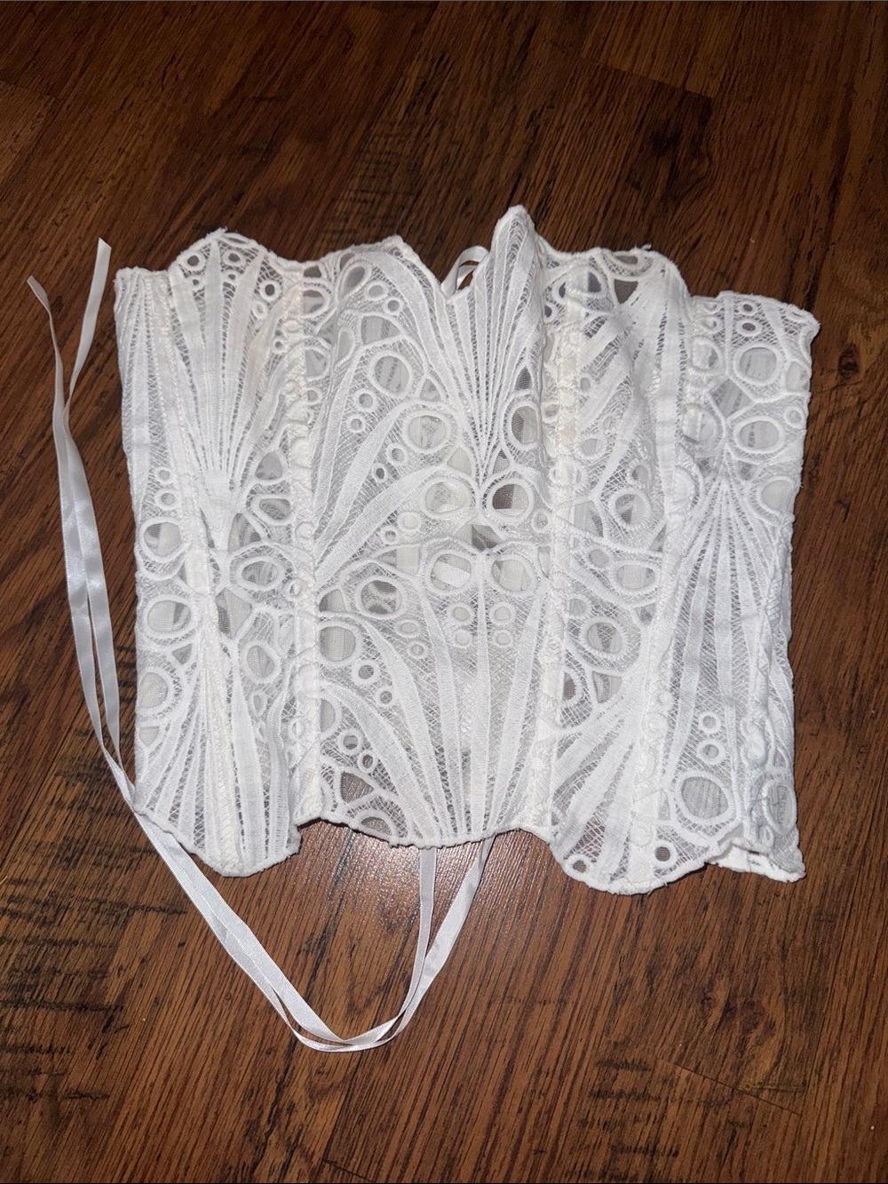White Lace Bustier Corset Top 2.R4
